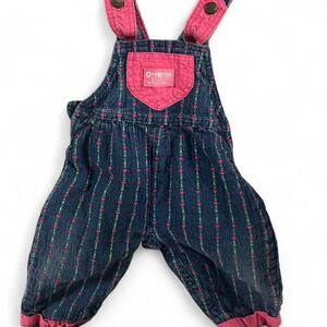 Girls Vintage paper tag Oshkosh bibs size 12 mo